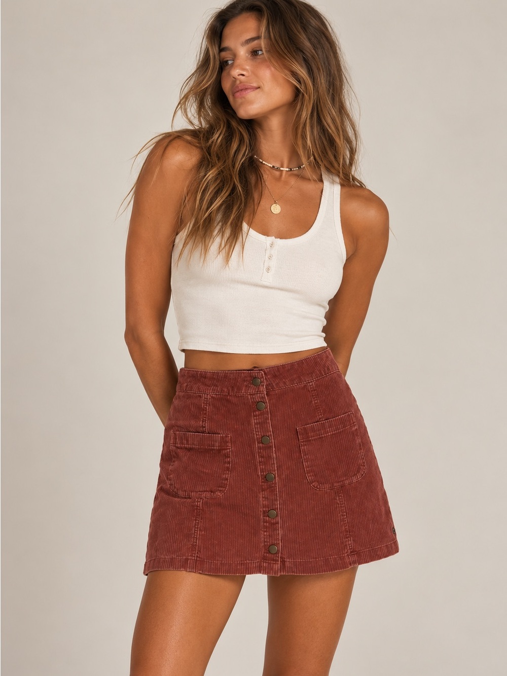 ROXY • corduroy skirt